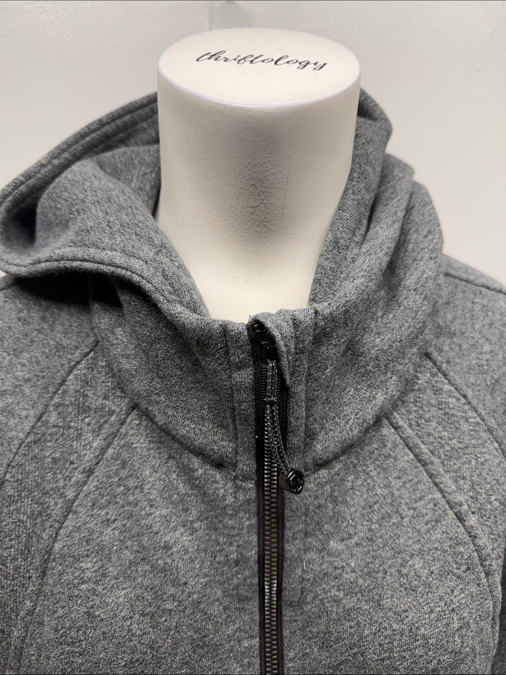Lululemon Scuba Hoodie Oversized Full Zip Hooded Sweatshirt Fleece Gray M / L - Picture 2 of 8
